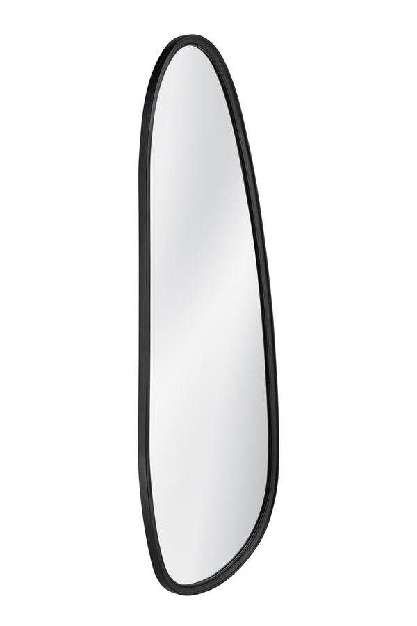 Basset Mirror Mia Wall Mirror - Contemporary Geometric Design With Matte Black Finish For Modern Home Decor Black Rubber Wood,Mdf,Mirror Glass M5134