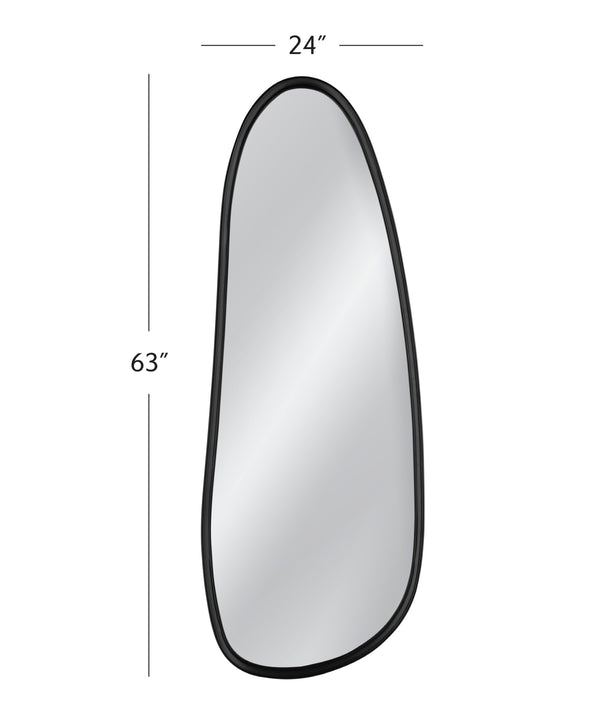 Basset Mirror Mia Wall Mirror - Contemporary Geometric Design With Matte Black Finish For Modern Home Decor Black Rubber Wood,Mdf,Mirror Glass M5134