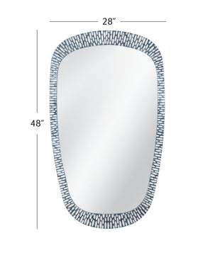 Basset Mirror Maddox Wall Mirror - Modern Elegance With Geometric Design, Perfect For Chic Home Decor Styles Gray Resin,Mirror Glass M5136