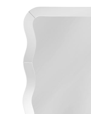 Basset Mirror Wave Floor Mirror - Sleek Modern Design With Elegant Wavy Frame For A Sophisticated Home Decor Look Clear Mdf,Mirror Glass M5140