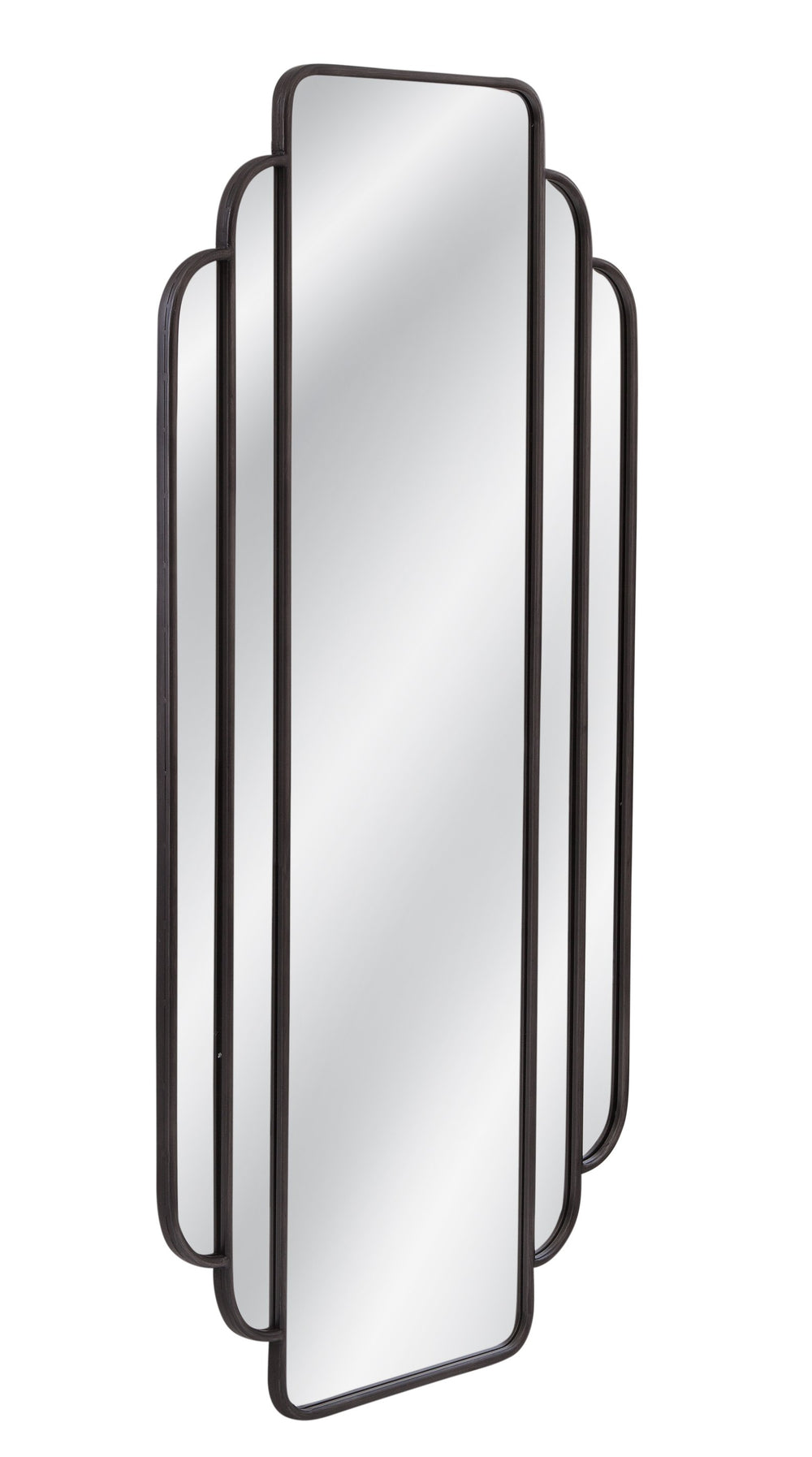 Basset Mirror Gatsby Wall Mirror - Modern Art Deco Elegance With Sleek Black Finish & Refined Metal Detailing Black Iron,Mdf,Mirror M5142
