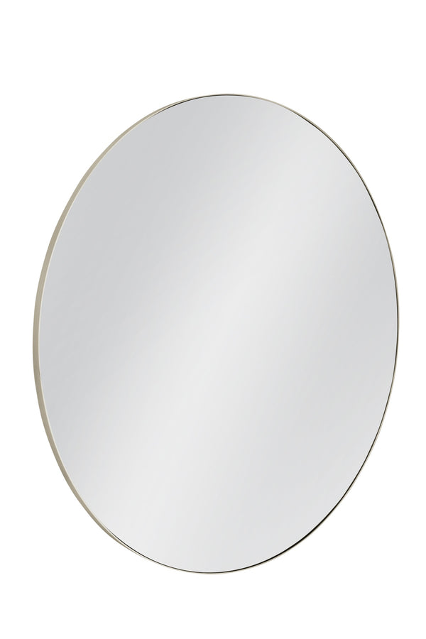 Basset Mirror Bellona Wall Mirror - Contemporary Chrome Frame Design Enhances Any Room With Elegant Sophistication Silver Metal,Mdf,Mirror M5143