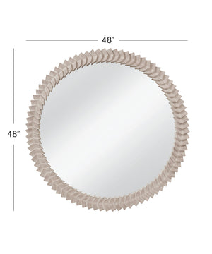 Basset Mirror Claire Wall Mirror - Timeless Elegance With Intricate Carved Frame For Modern And Traditional Décor Natural Mango Wood,Mdf,Glass M5146
