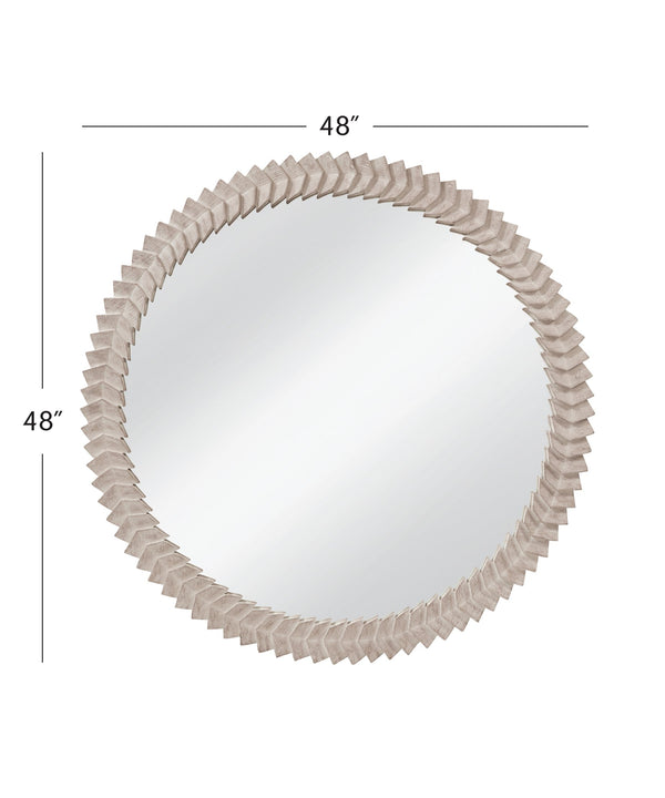 Basset Mirror Claire Wall Mirror - Timeless Elegance With Intricate Carved Frame For Modern And Traditional Décor Natural Mango Wood,Mdf,Glass M5146