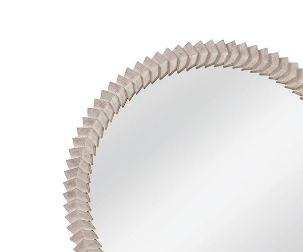 Basset Mirror Claire Wall Mirror - Timeless Elegance With Intricate Carved Frame For Modern And Traditional Décor Natural Mango Wood,Mdf,Glass M5146