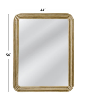 Basset Mirror Yevette Wall Mirror - Luxurious Gold Leaf Finish With Intricate Carved Detailing For Elegant Decor Gold Mdf,Mirror Glass M5147