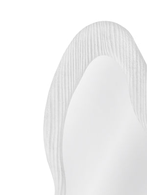 Basset Mirror Dianne Wall Mirror: Contemporary Geometric Frame In Distressed White For Modern Home Decor Appeal White Mdf,Mirror M5148