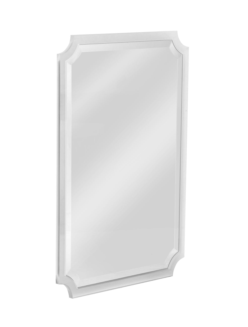 Basset Mirror Rita Wall Mirror - Modern Acrylic Design With Charming Cutout Corners For Timeless Elegance In Any Space Clear Acrylic,Mdf,Mirror M5150b