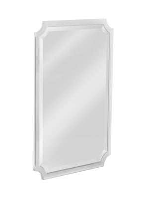 Basset Mirror Rita Wall Mirror - Modern Acrylic Design With Charming Cutout Corners For Timeless Elegance In Any Space Clear Acrylic,Mdf,Mirror M5150b