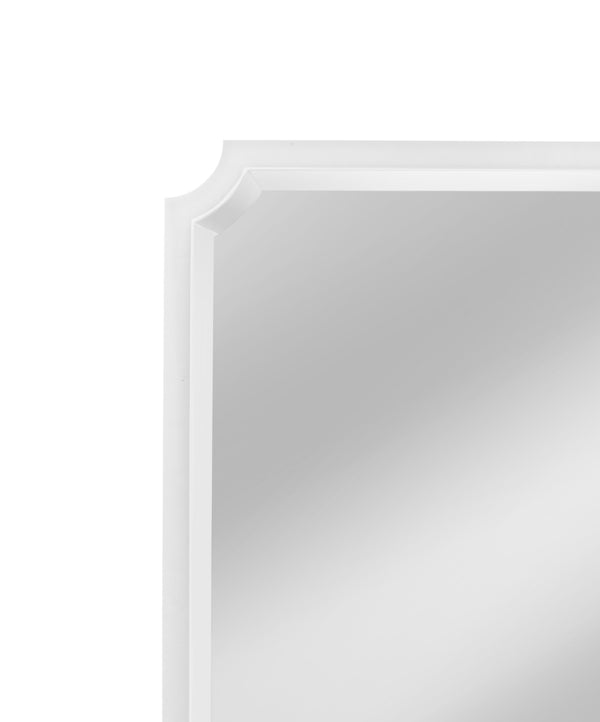 Basset Mirror Rita Wall Mirror - Modern Acrylic Design With Charming Cutout Corners For Timeless Elegance In Any Space Clear Acrylic,Mdf,Mirror M5150b