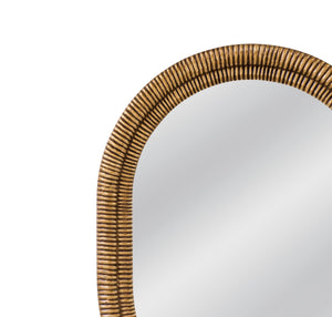 Basset Mirror Santee Wall Mirror - Elegant Oval Design With Antique Gold Finish And Intricate Carved Wood Details Gold Mdf,Glass M5154