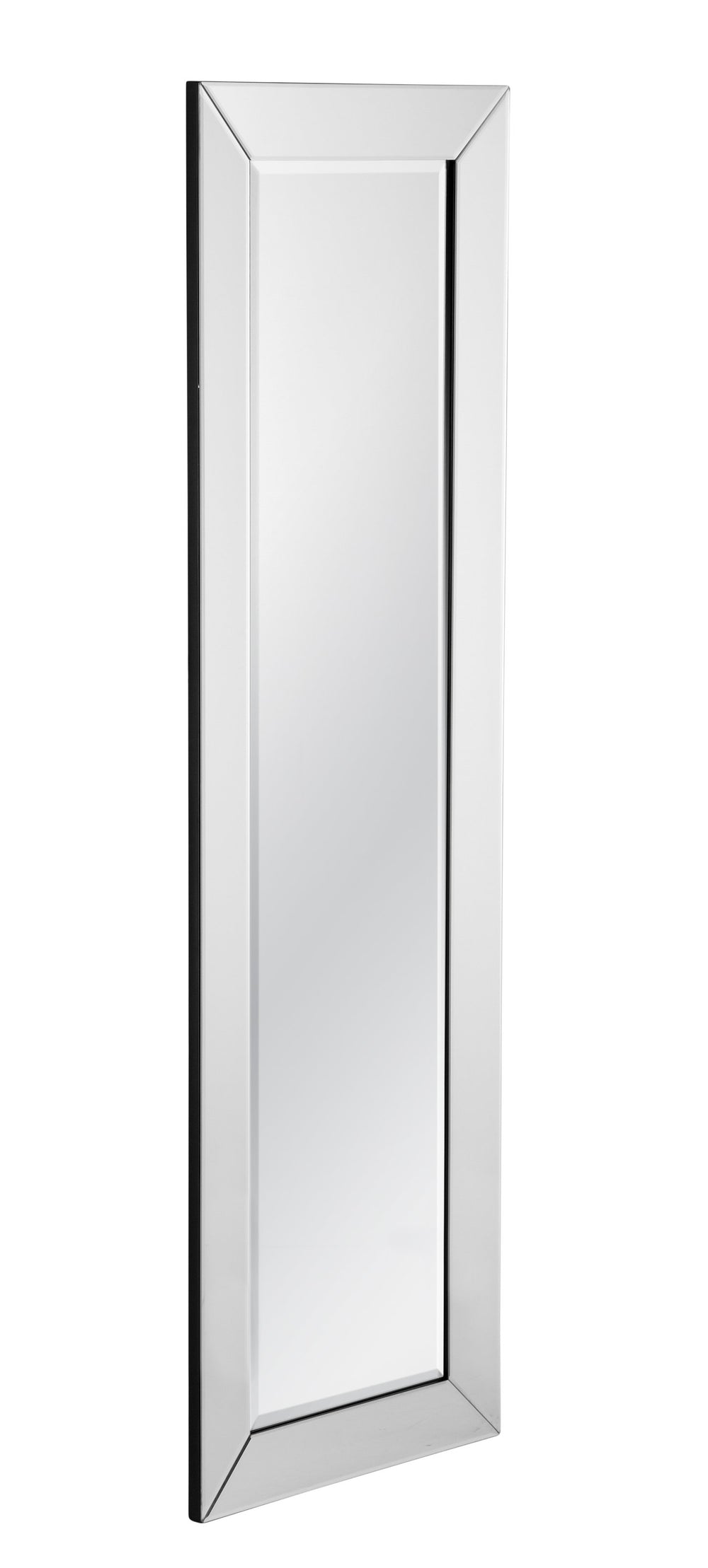 Basset Mirror Perry Wall Mirror - Elegant Beveled Edge, Rectangular Design For Glamorous Home Decor Style Black Mdf,Mirror M5171b