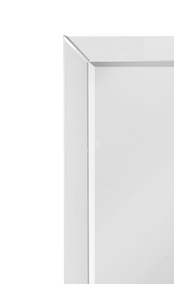 Basset Mirror Perry Wall Mirror - Elegant Beveled Edge, Rectangular Design For Glamorous Home Decor Style Black Mdf,Mirror M5171b