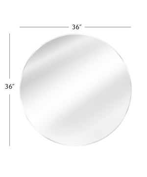 Basset Mirror Lycoming Wall Mirror - Elegant Round Design With Modern Chrome Frame For Contemporary Spaces Silver Metal,Mdf,Mirror M5172