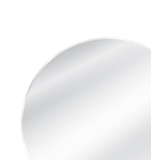 Basset Mirror Lycoming Wall Mirror - Elegant Round Design With Modern Chrome Frame For Contemporary Spaces Silver Metal,Mdf,Mirror M5172