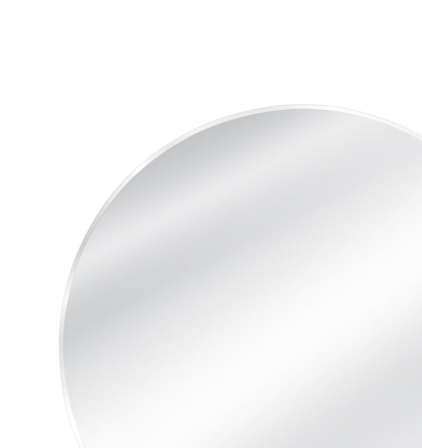 Basset Mirror Lycoming Wall Mirror - Elegant Round Design With Modern Chrome Frame For Contemporary Spaces Silver Metal,Mdf,Mirror M5172