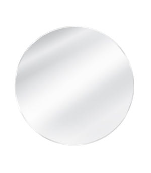 Basset Mirror Lycoming Wall Mirror - Elegant Round Design With Modern Chrome Frame For Contemporary Spaces Silver Metal,Mdf,Mirror M5172