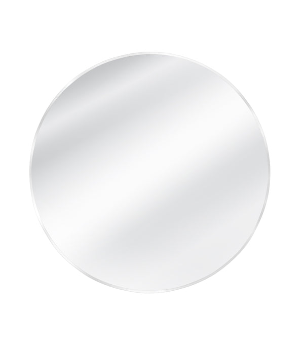Basset Mirror Lycoming Wall Mirror - Elegant Round Design With Modern Chrome Frame For Contemporary Spaces Silver Metal,Mdf,Mirror M5172