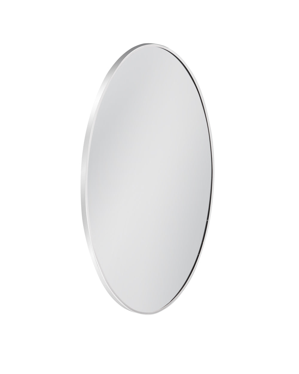 Basset Mirror Venango Wall Mirror - Elegant Oval Design With Sleek Chrome Frame For Timeless Home Décor Style Silver Metal,Mdf,Mirror M5173