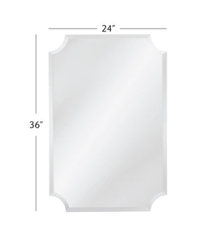 Basset Mirror Fayette Wall Mirror – Timeless Elegance With Clipped Corners For A Stylish Home Décor Enhancement Clear Mirror M5175b