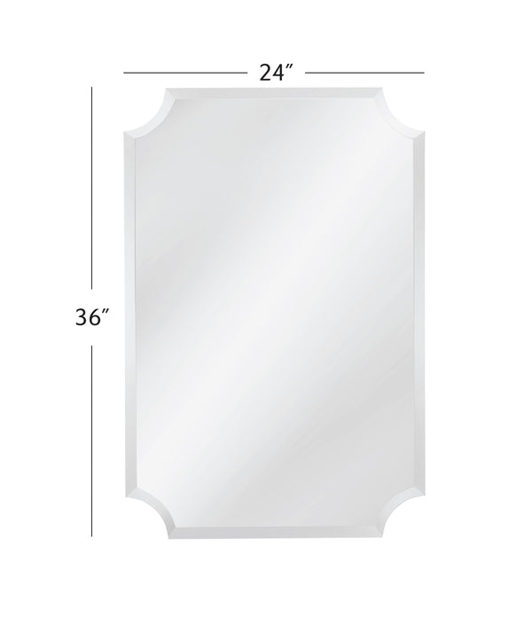 Basset Mirror Fayette Wall Mirror – Timeless Elegance With Clipped Corners For A Stylish Home Décor Enhancement Clear Mirror M5175b