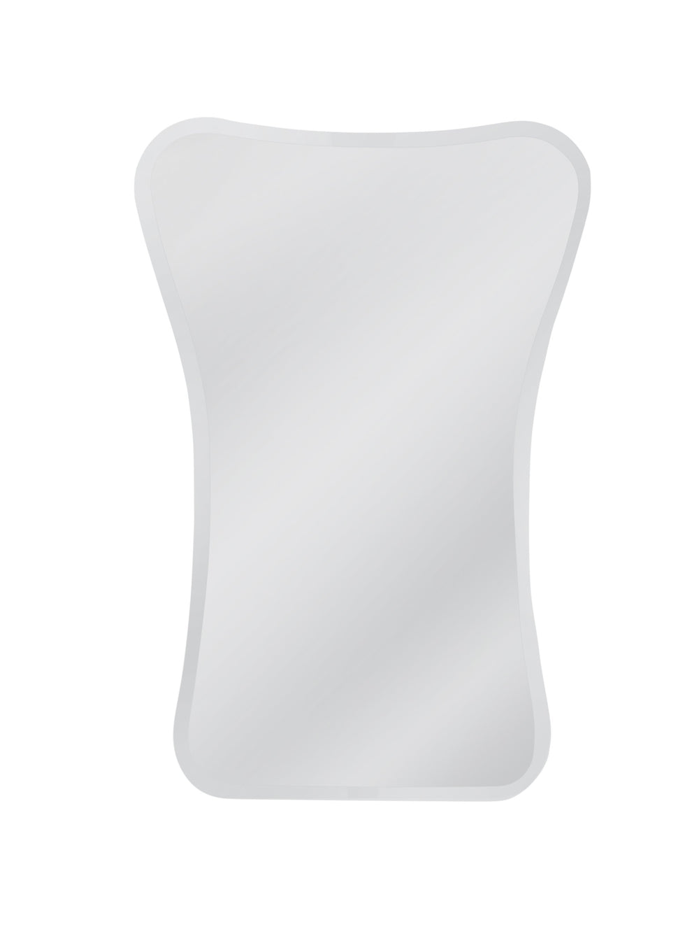 Basset Mirror Sullivan Wall Mirror - Contemporary Hourglass Design With Rounded Corners For Timeless Elegance Clear Mirror M5176b