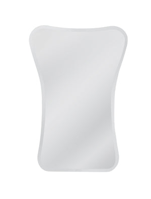 Basset Mirror Sullivan Wall Mirror - Contemporary Hourglass Design With Rounded Corners For Timeless Elegance Clear Mirror M5176b