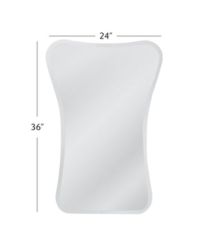 Basset Mirror Sullivan Wall Mirror - Contemporary Hourglass Design With Rounded Corners For Timeless Elegance Clear Mirror M5176b