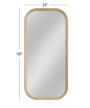 Basset Mirror Gatlin Wall Mirror - Elegant Rounded Design With Soft Gold Finish For Timeless Home Décor Style Gold Wood,Mdf,Glass M5202