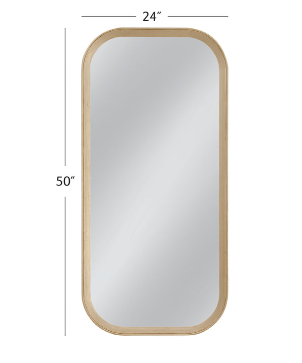 Basset Mirror Gatlin Wall Mirror - Elegant Rounded Design With Soft Gold Finish For Timeless Home Décor Style Gold Wood,Mdf,Glass M5202