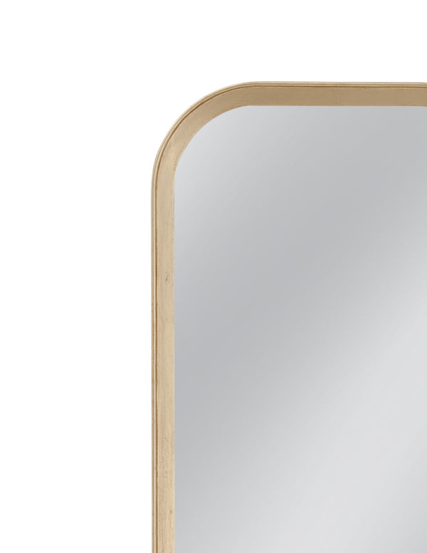 Basset Mirror Gatlin Wall Mirror - Elegant Rounded Design With Soft Gold Finish For Timeless Home Décor Style Gold Wood,Mdf,Glass M5202