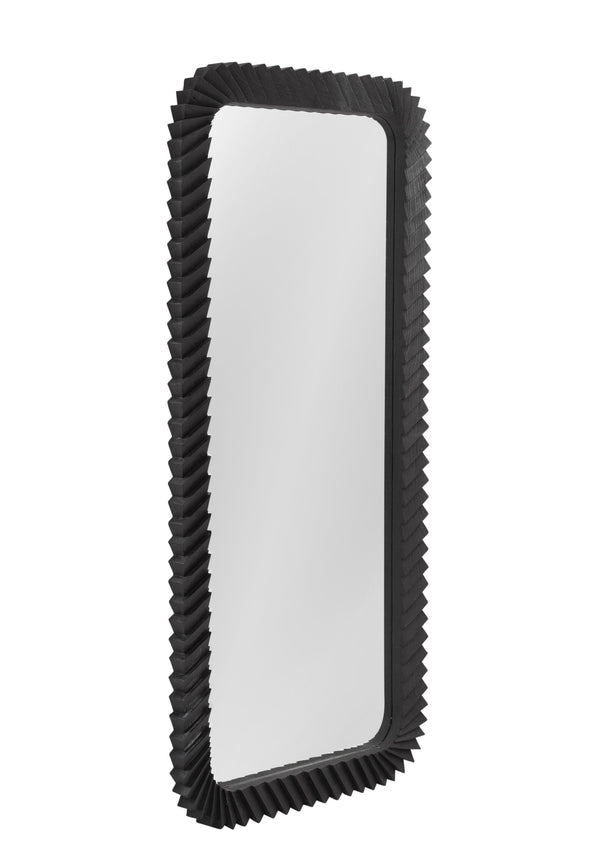 Basset Mirror Kindlow Floor Mirror - Elegant Layered Wood Frame With Soft Rounded Corners For Modern Interiors Black Mango Wood,Glass,Mdf M5210