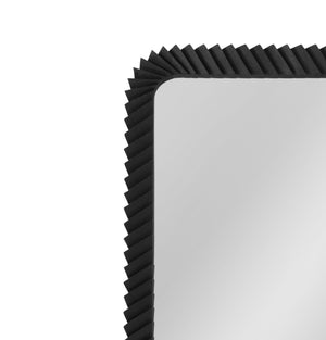 Basset Mirror Kindlow Floor Mirror - Elegant Layered Wood Frame With Soft Rounded Corners For Modern Interiors Black Mango Wood,Glass,Mdf M5210