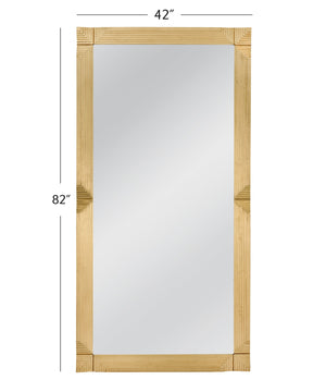 Basset Mirror Mellstock Floor Mirror - Elegant Gold Art Deco Frame, Modern Design For Stylish Home Decor & Functionality Gold Brass Cladding,Mdf,Mirror M5212