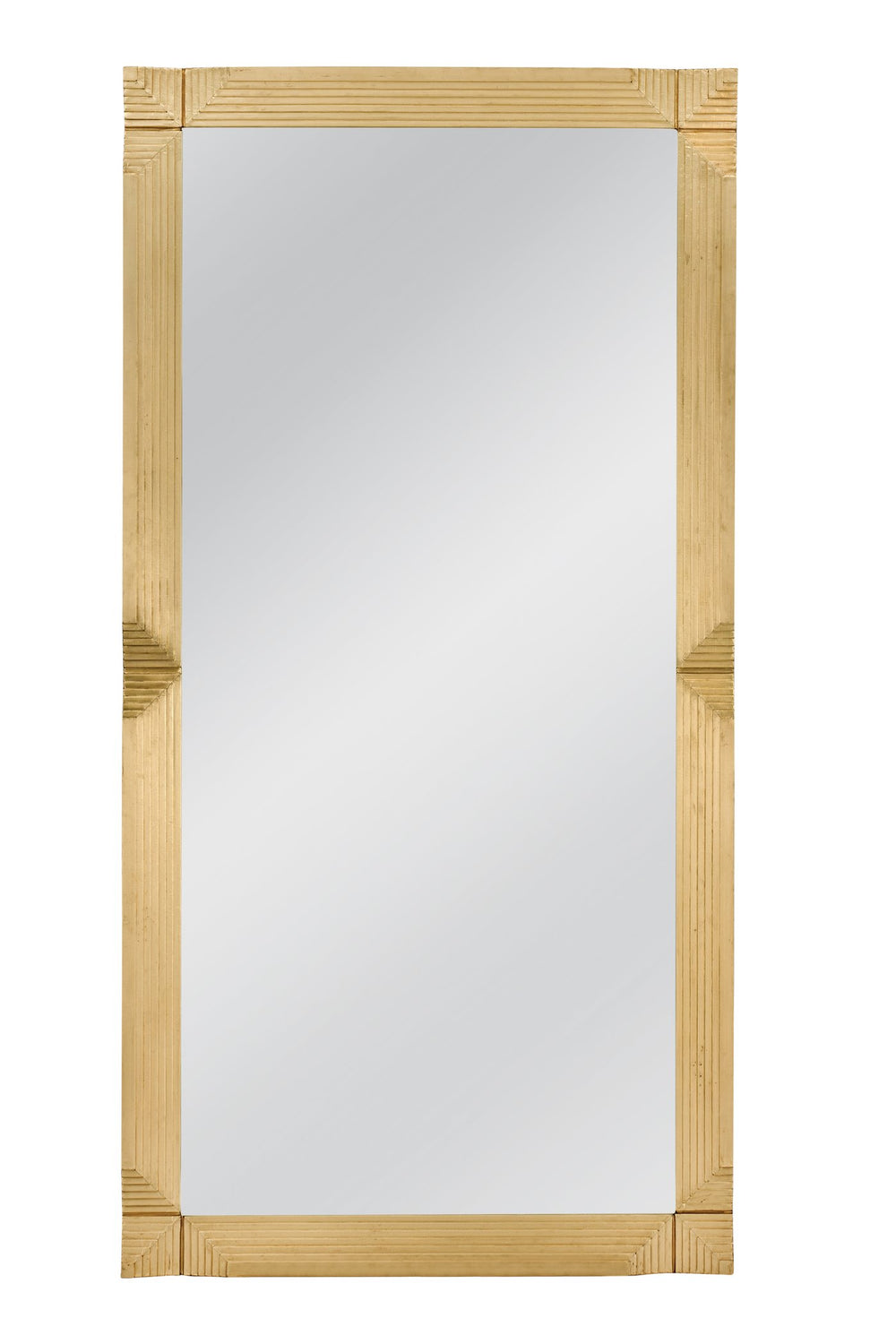 Basset Mirror Mellstock Floor Mirror - Elegant Gold Art Deco Frame, Modern Design For Stylish Home Decor & Functionality Gold Brass Cladding,Mdf,Mirror M5212