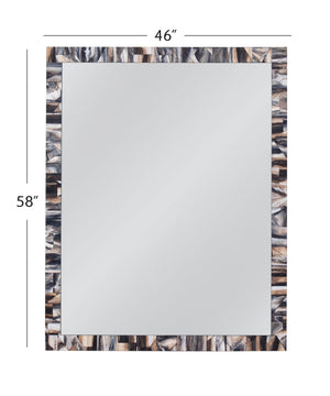 Basset Mirror Kervo Wall Mirror - Contemporary Black & Cream Design With Rectangular Shape For Stylish Home Decor Black Resin,Mirror,Mdf M5218
