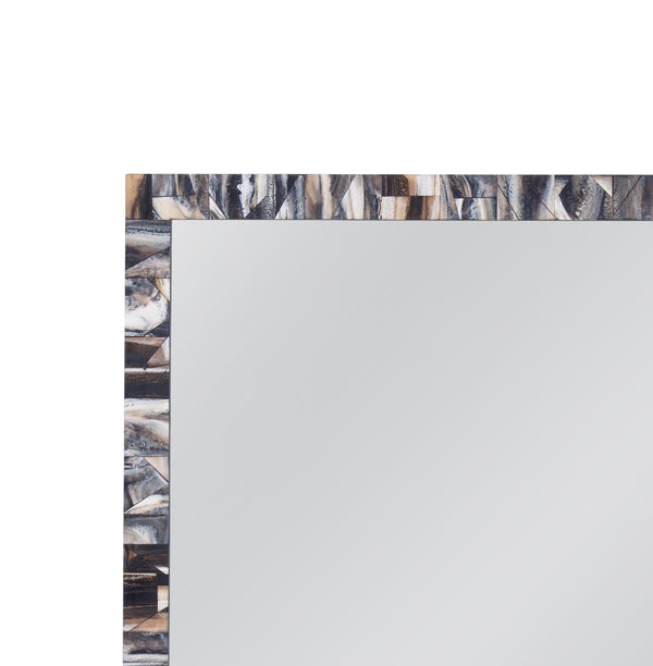 Basset Mirror Kervo Wall Mirror - Contemporary Black & Cream Design With Rectangular Shape For Stylish Home Decor Black Resin,Mirror,Mdf M5218