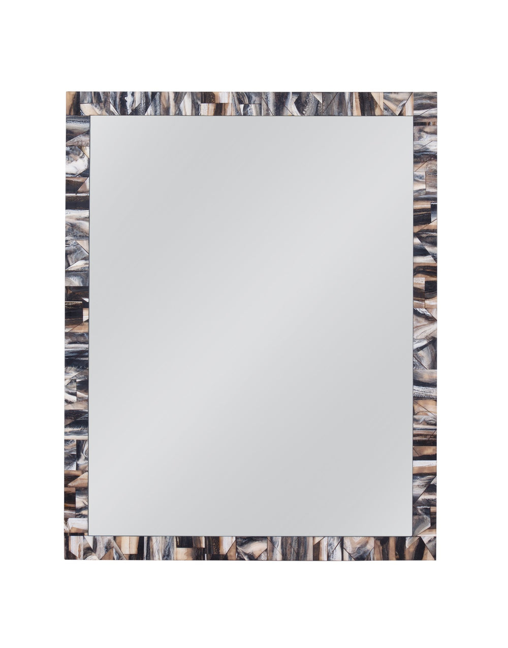 Basset Mirror Kervo Wall Mirror - Contemporary Black & Cream Design With Rectangular Shape For Stylish Home Decor Black Resin,Mirror,Mdf M5218