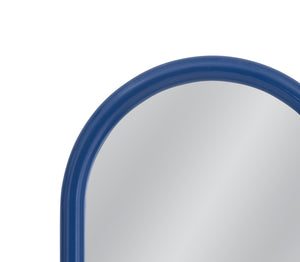 Basset Mirror Blue Vega Wall Mirror - Contemporary Arched Design With Matte Finish For Modern Home Decor Style Blue Resin,Mirror,Mdf M5223