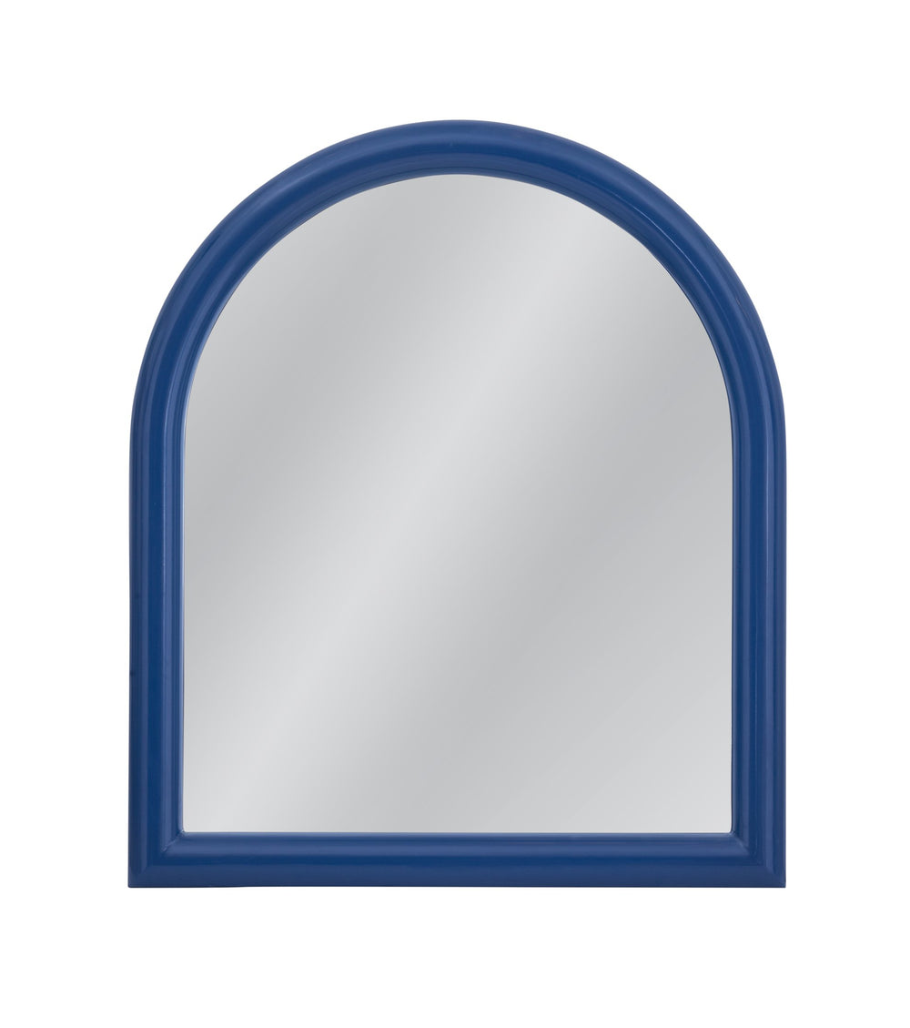 Basset Mirror Blue Vega Wall Mirror - Contemporary Arched Design With Matte Finish For Modern Home Decor Style Blue Resin,Mirror,Mdf M5223
