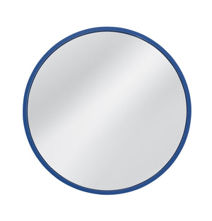 Basset Mirror Lyra Wall Mirror - Bold Blue Resin Frame, Modern Round Design For Stylish Home Decor Accent Piece Blue Resin,Mirror,Mdf M5237