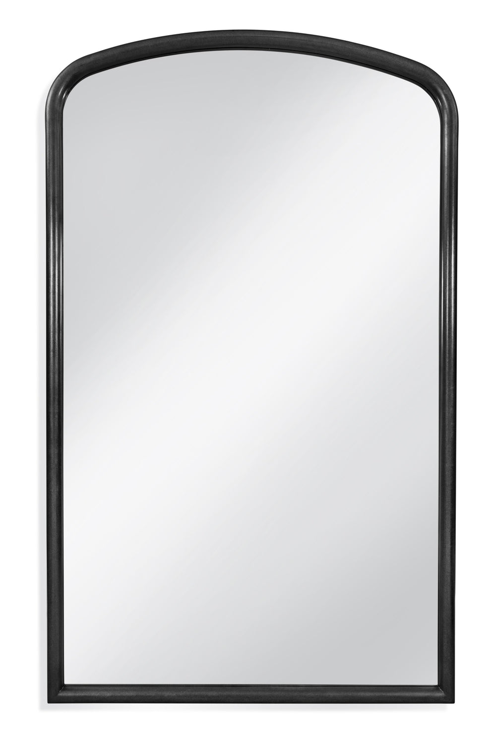 Basset Mirror Brookings Floor Mirror - Modern Glam In Sleek Black, Classic Louis Philippe Design For Elegant Decor Black Resin,Mirror Glass M5249