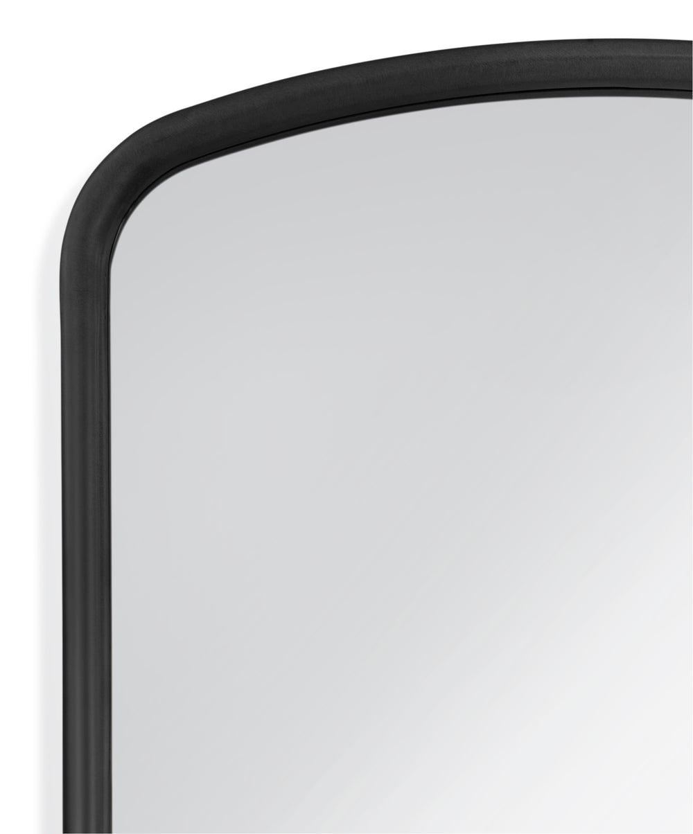 Basset Mirror Brookings Floor Mirror - Modern Glam In Sleek Black, Classic Louis Philippe Design For Elegant Decor Black Resin,Mirror Glass M5249