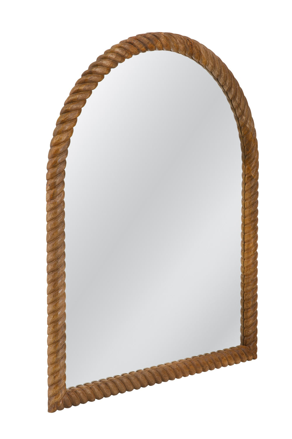 Basset Mirror Bertrand Wall Mirror - Modern Coastal Elegance With Boho Charm & Natural Wood Frame For Any Space Natural Wood,Mirror Glass M5269