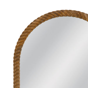 Basset Mirror Bertrand Wall Mirror - Modern Coastal Elegance With Boho Charm & Natural Wood Frame For Any Space Natural Wood,Mirror Glass M5269