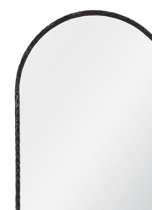 Basset Mirror Brightgate Wall Mirror - Sleek Arched Design In Hammered Gunmetal For Modern Interiors & Stylish Accents Gray Metal,Mirror Glass M5281