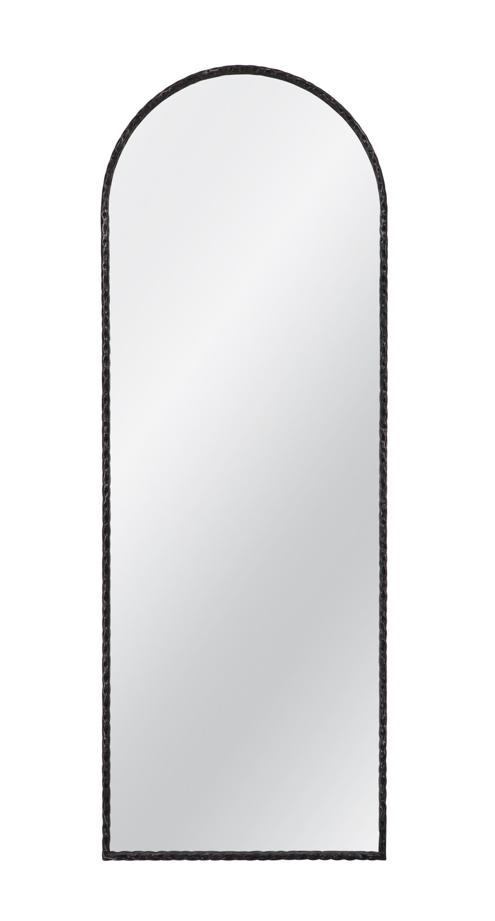 Basset Mirror Brightgate Wall Mirror - Sleek Arched Design In Hammered Gunmetal For Modern Interiors & Stylish Accents Gray Metal,Mirror Glass M5281