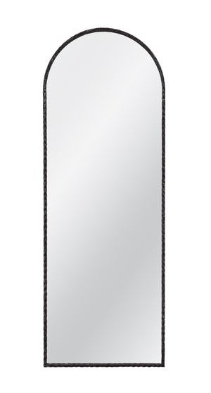 Basset Mirror Brightgate Wall Mirror - Sleek Arched Design In Hammered Gunmetal For Modern Interiors & Stylish Accents Gray Metal,Mirror Glass M5281