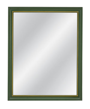 Basset Mirror Malvern Wall Mirror – Elegant Green Frame With Gold Trim, Timeless Design For Sophisticated Spaces Green Resin,Mirror Glass M5288