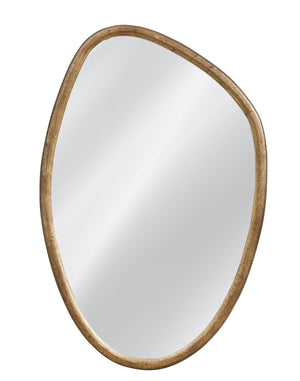 Basset Mirror Margot Wall Mirror – Elegant Gold-bronze Frame, Organic Silhouette, Sculptural Style For Any Space Gold Cast Aluminium,Mirror Glass M5299